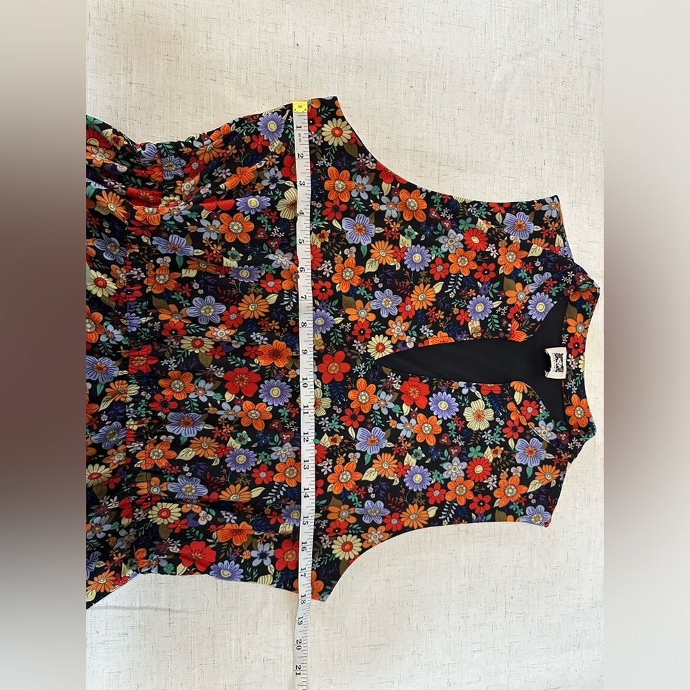 🌸 Anne Klein Sleeveless Floral Midi Dress – No Size Tag (See 📏 Measurements) - Picture 6 of 12